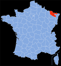 Département : 57 - Moselle - Localisation sur la carte