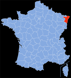 Département : 67 - Bas-Rhin - Localisation sur la carte