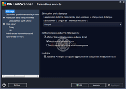 AVG LinkScanner - Paramétrage du comportement de l'outil (en version gratuite) - 13