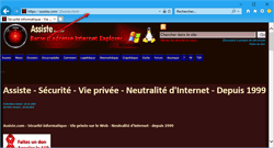 Barre d'adresse du navigateur Web Internet Explorer