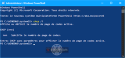 Commande Windows - chcp