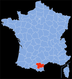 Département : 11 - Aude - Localisation sur la carte