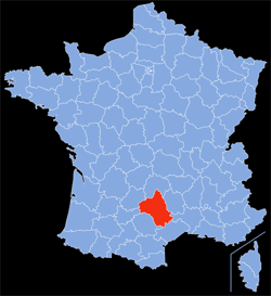 Département : 12 - Aveyron - Localisation sur la carte