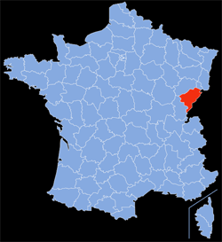 Département : 25 - Doubs - Localisation sur la carte