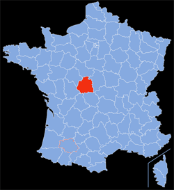Département : 36 - Indre - Localisation sur la carte