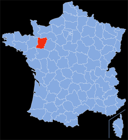 Département : 53 - Mayenne - Localisation sur la carte