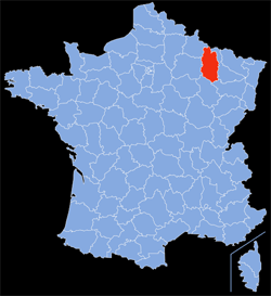 Département : 55 - Meuse - Localisation sur la carte