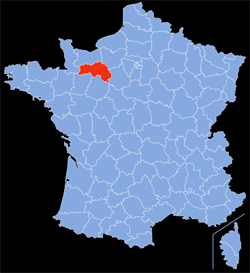 Département : 61 - Orne - Localisation sur la carte