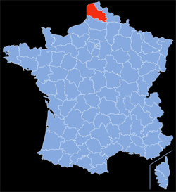 Département : 62 - Pas-de-Calais - Localisation sur la carte