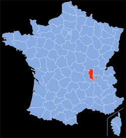 Département : 69 - Rhône - Localisation sur la carte