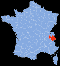Département : 73 - Savoie - Localisation sur la carte