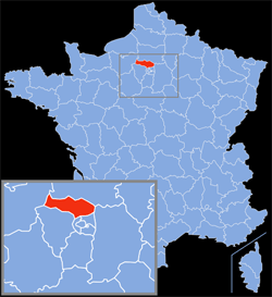 Département : 95 - Val-d'Oise - Localisation sur la carte