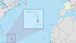 Département et région d'outre-mer : 972 - Martinique - Localisation sur la carte