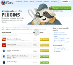 Mise à jour de tous les plugins - Firefox - Détection du niveau de mise à jour des plugins et mise à jour des plugins