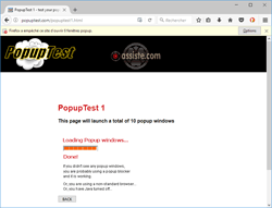 Firefox - Test réglages anti-pop-ups - Firefox sous Windows