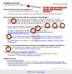 Google Safe Browsing - Web-réputation d'un site Web