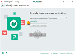 Kaspersky Software Updater - Utilisation - Recherche de programmes à mettre à jour
