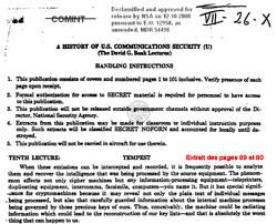 Extrait d'un document NSA classifié "Secret" de mai 1973, révisé en juillet 1973 et déclassifié le 10 décembre 2008.