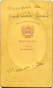 Martinique - Hartmann - 1 - Verso