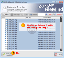 Metability QuickFix (effacer les données EXIF)