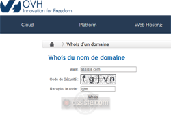 OVH (ovh.com) Whois - Domain name search - recherches Whois