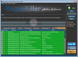 RogueKiller - Onglet Navigateurs Web