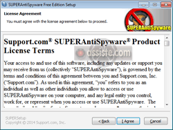 SUPERAntiSpyware - Accepter les clauses contractuelles
