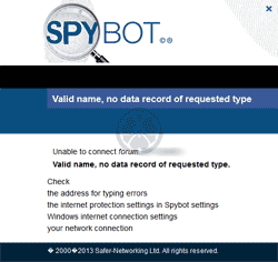 Impossibilité d'accéder à l'Internet lorsque le proxy de Spybot est activé