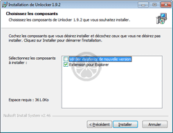 Installation de Unlocker dans le menu contextuel de l'Explorateur Windows