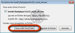 Téléchargement avec Firefox - Après installation de VTZilla