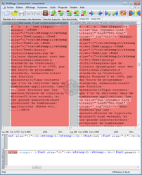 WinMerge - Différences entre deux versions d'un fichier