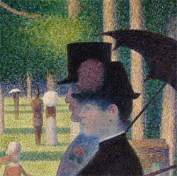Un dimanche après-midi à la Grande Jatte - détail (1884 - 1886) - Georges Seurat (pointilliste)