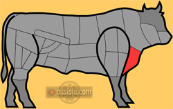 Morceaux de bœuf selon la découpe traditionnelle française : Gros bout de poitrine