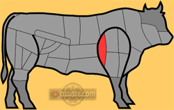 Morceaux de bœuf selon la découpe traditionnelle française : Macreuse à bifteck