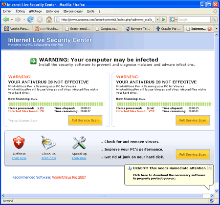 WinAntiVirus Winfixer WinAntiSpyware ErrorSafe