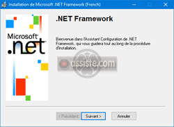 .NET Framework 1.0 Installation - Assistant de configuration de l'installation