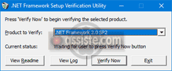 .NET Framework Setup Verification Tool - Vérification du bon état d'une version installée du .Net
