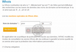 Afnic (afnic.fr) Whois - Domain name search - recherches Whois