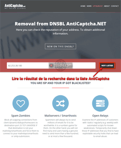 AntiCaptcha.net () Liste noire de spammeurs