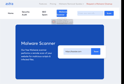 Astra Malware Scanner - Web-réputation d'un site Web