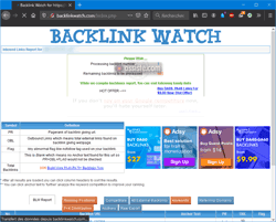 Backlink Watch (backlinkwatch.com) Webmasters tools<br>Démarrage de la recherche.<br>