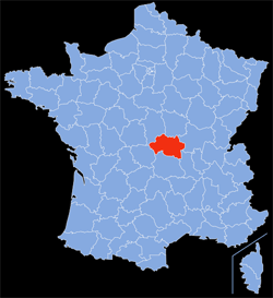 Département : 03 - Allier - Localisation sur la carte