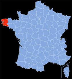 Département : 29 - Finistère - Localisation sur la carte