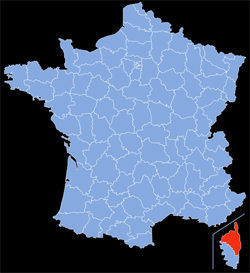 Département : 2B - Haute-Corse - Localisation sur la carte
