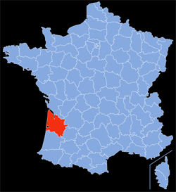 Département : 33 - Gironde - Localisation sur la carte
