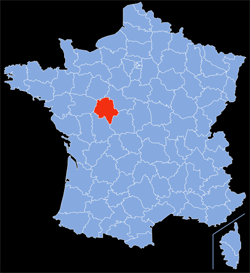 Département : 37 - Indre-et-Loire - Localisation sur la carte