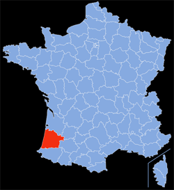 Département : 40 - Landes - Localisation sur la carte