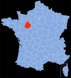 Département : 72 - Sarthe - Localisation sur la carte