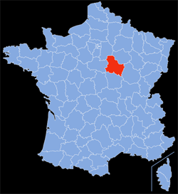 Département : 89 - Yonne - Localisation sur la carte