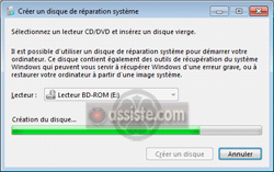 Créer un CD / DVD de réparation / récupération du système (recovery) à partir de la partition cachée de sauvegarde du système